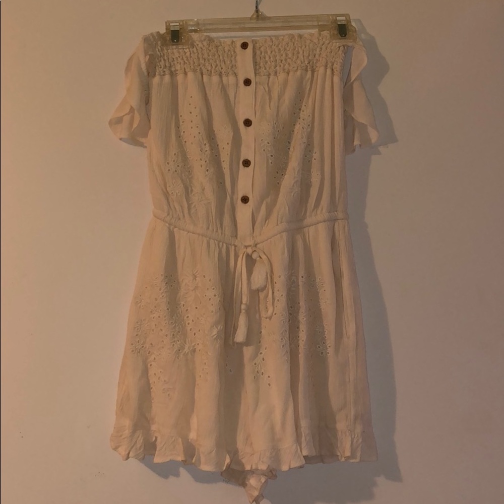 NWT American Eagle White Off-The-Shoulder Romper